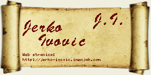 Jerko Ivović vizit kartica